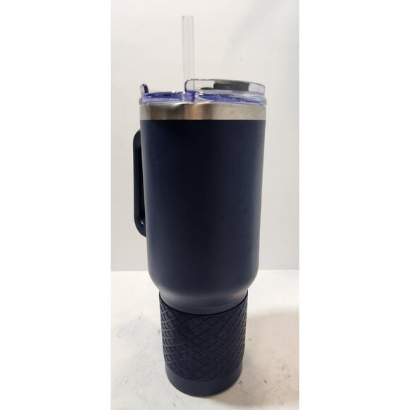 Gap 1 Utep Miners Navy Blue 40 OZ Metal Cup With Handle and Plastic Straw - Picture 4 of 11